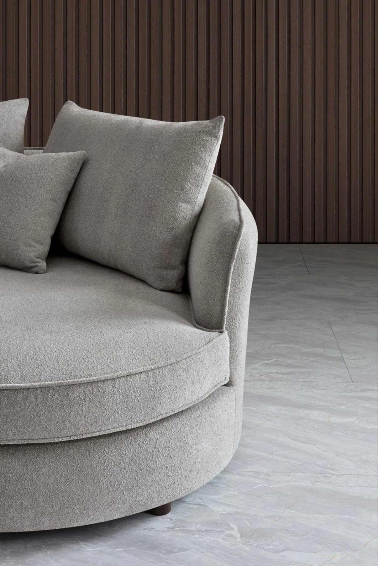 Aluxo Rubin – Corner Chaise in Pebble Bouclé