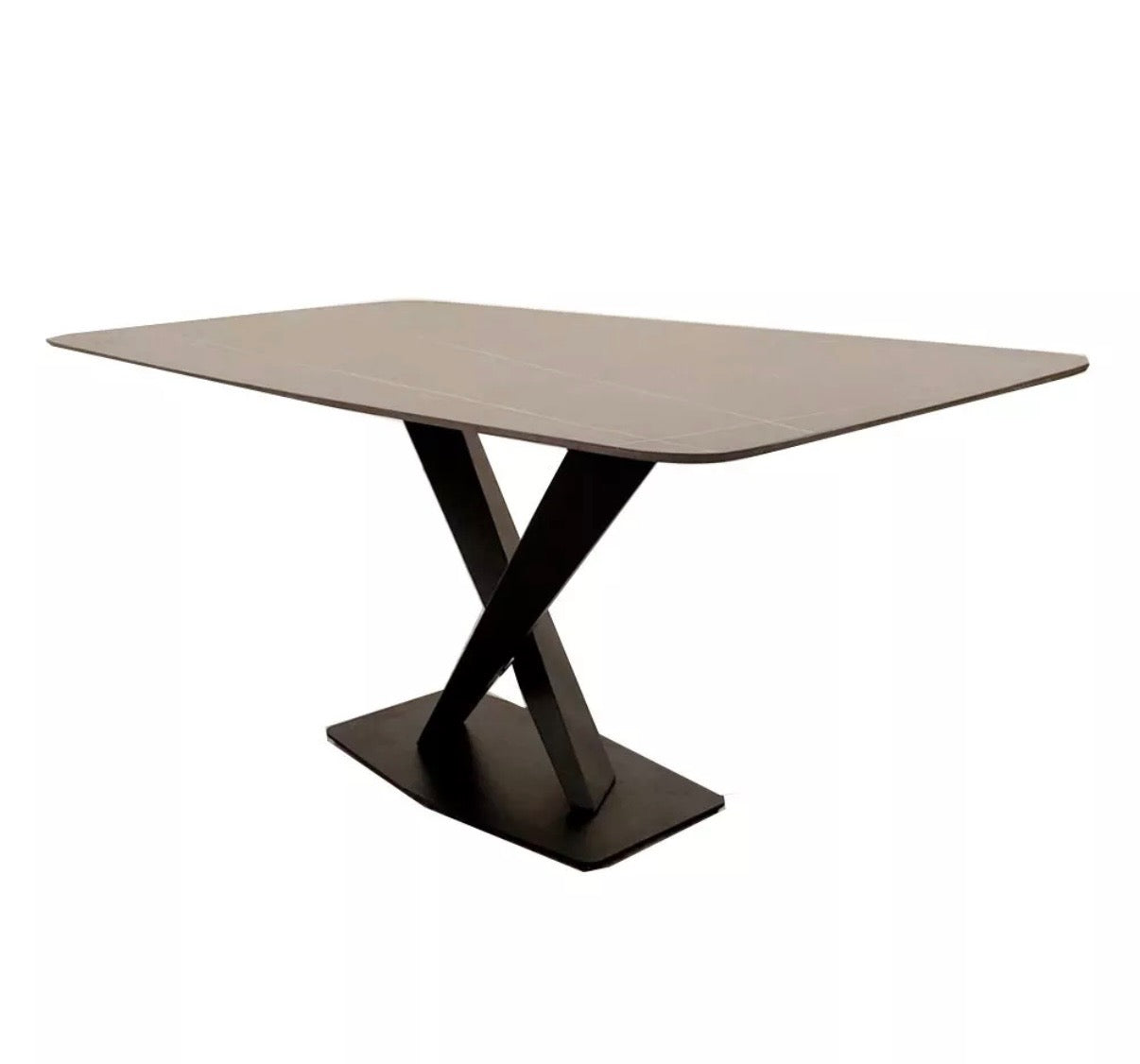 Apollo 1.6m Black Dining Table – Black Sintered Stone