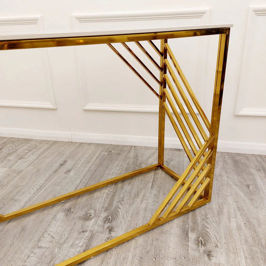 The Astoria Gold Console Table