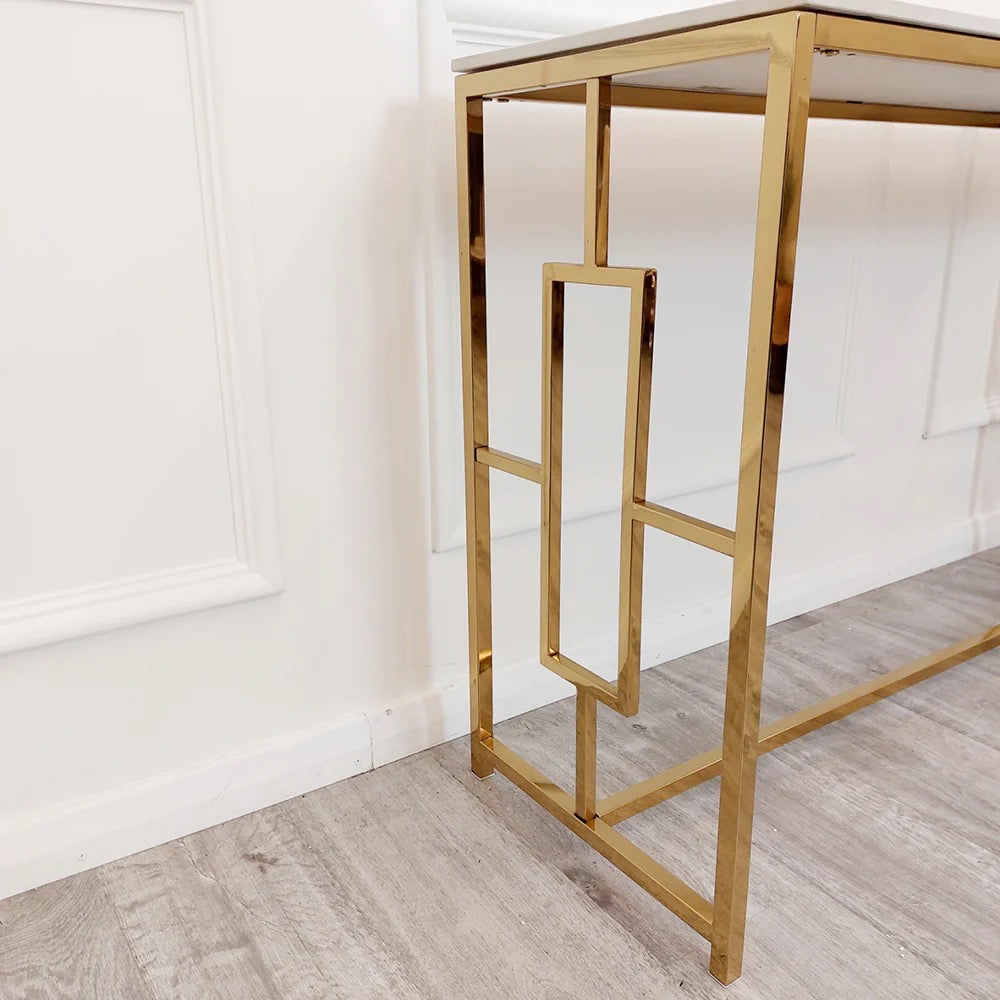 The Monroe Gold Console Table