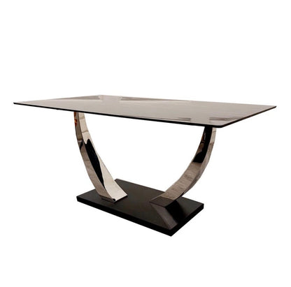Venus Dining Table Set with Four Black Luna Chairs