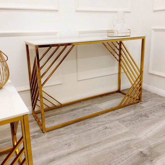The Astoria Gold Console Table