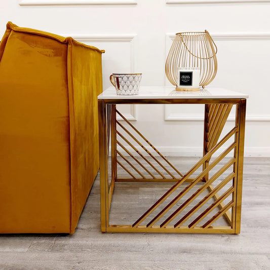 The Astoria Gold Side Table