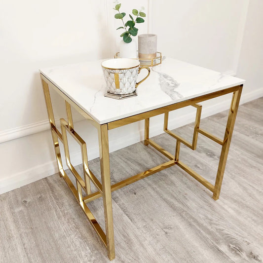 The Monroe Gold Side Table