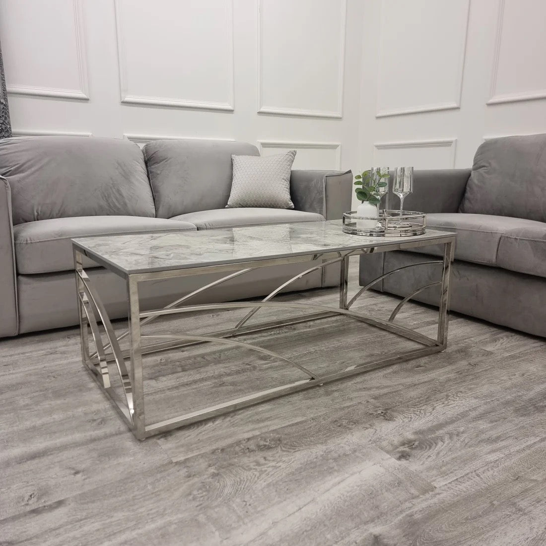 The Orion Silver Coffee Table