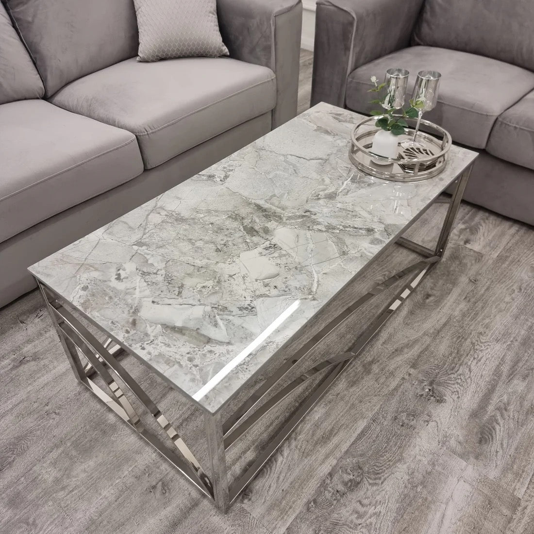 The Orion Silver Coffee Table