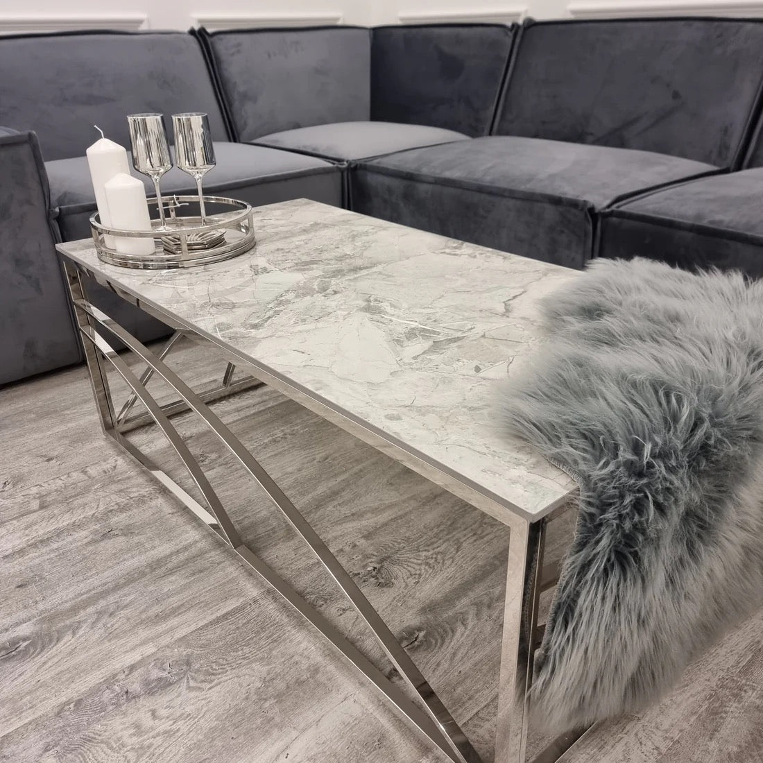 The Orion Silver Coffee Table