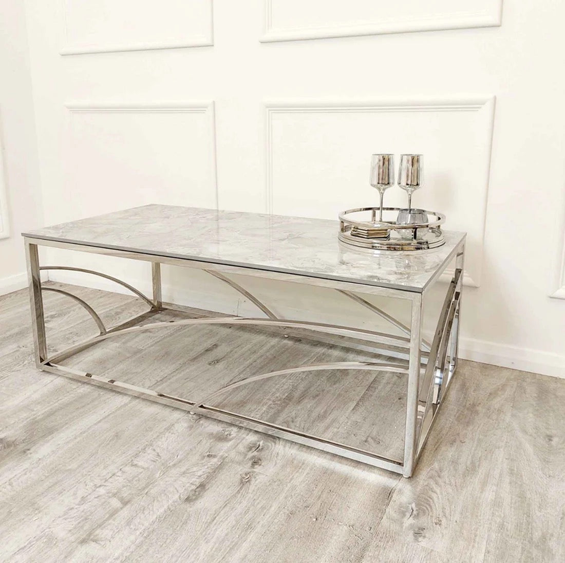 The Orion Silver Coffee Table