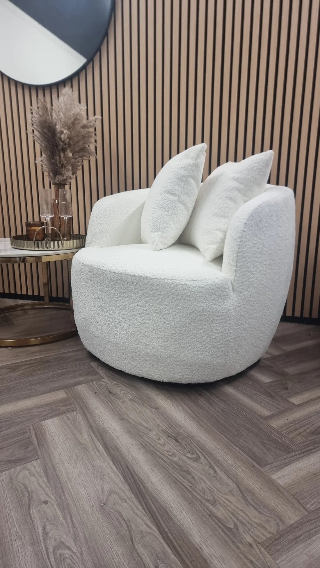 Cozy Boucle Accent Chair