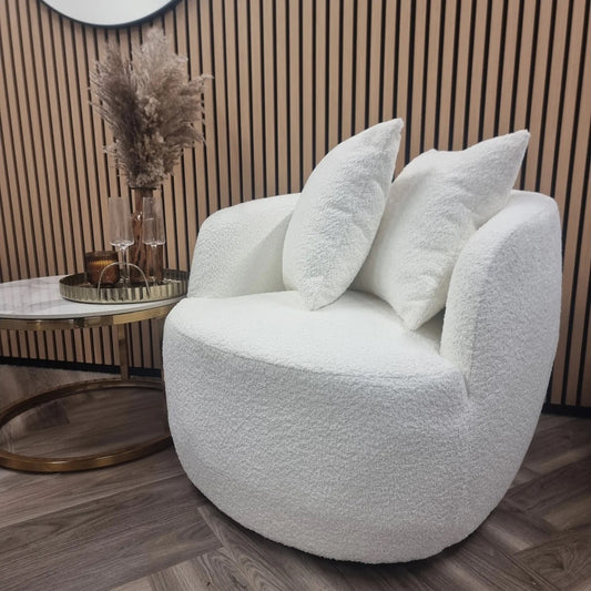 Cozy Boucle Accent Chair